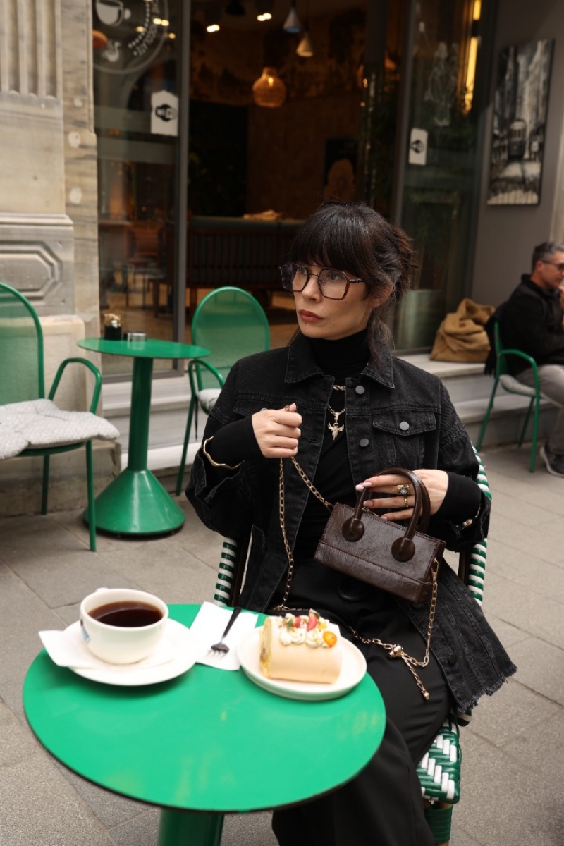 Amanda Acı Kahve El Ve Omuz Çantası