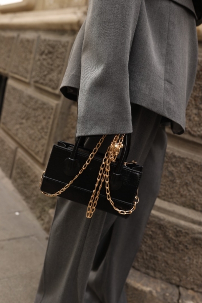 Amanda Siyah El Ve Omuz Çantası