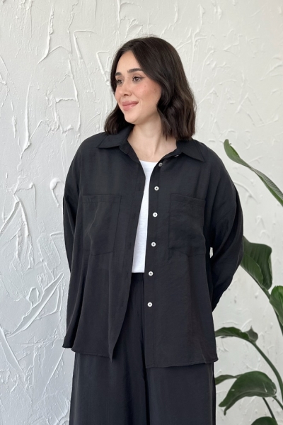 Noemi Antrasit Gömlek