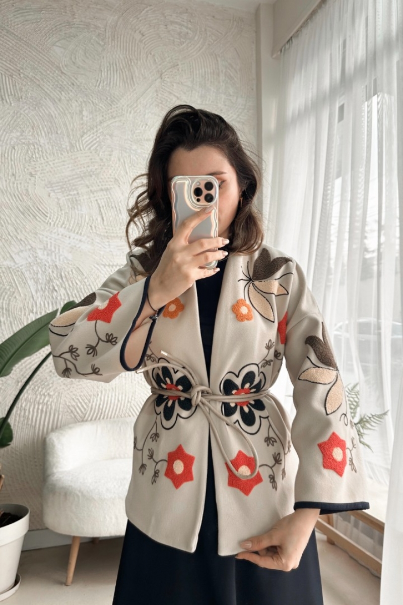 Poll Kardelen Taş Rengi Ceket