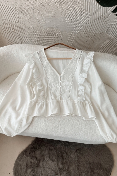 Miranda Beyaz Bluz