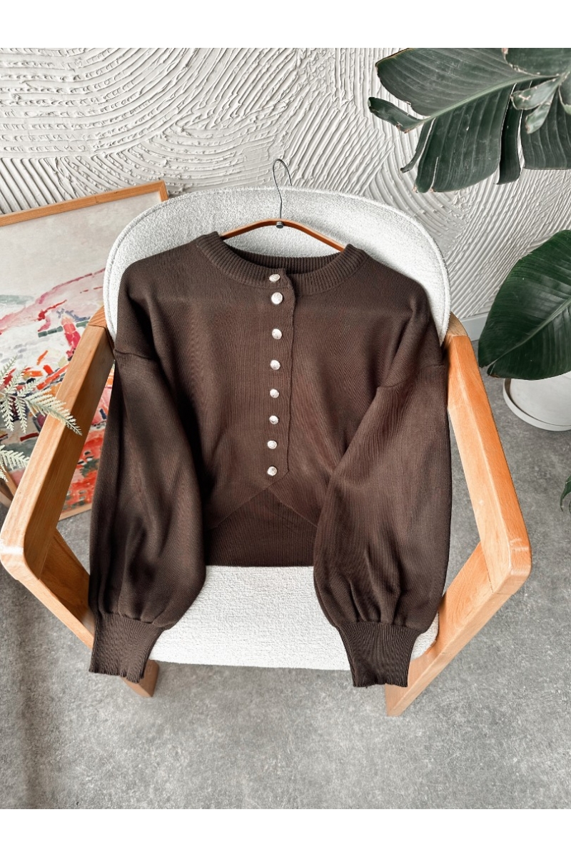 Zoey Kahverengi Hırka