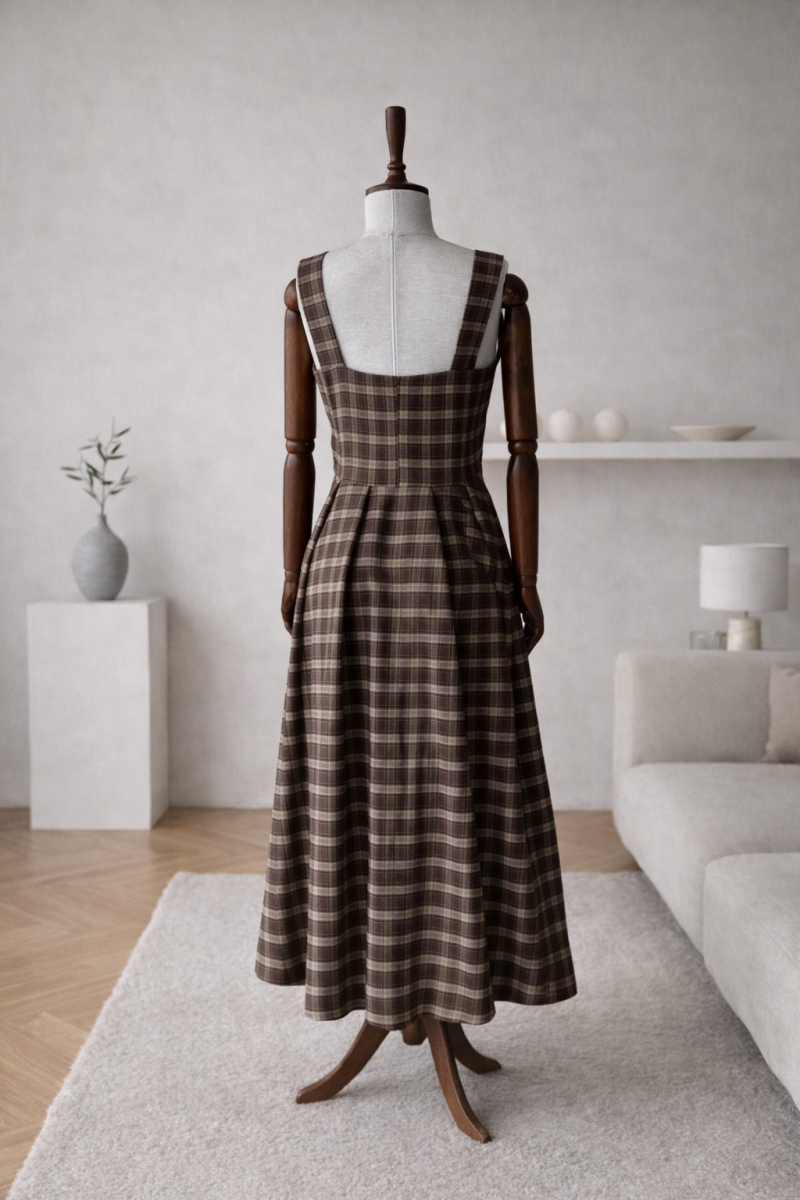 Anabel Acı kahve Jile  Elbise