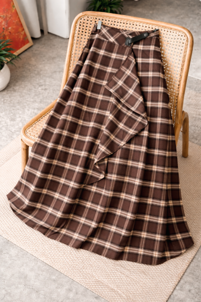 Ezra Acı Kahve Ekose Etek