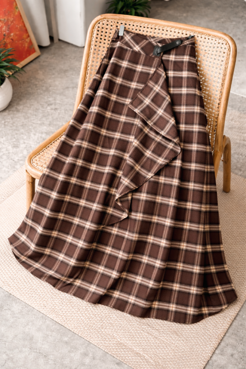 Ezra Acı Kahve Ekose Etek