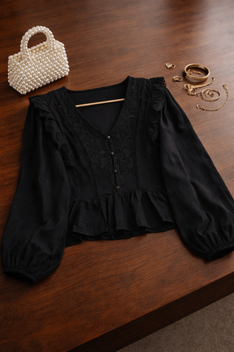 YP Miranda Siyah Bluz