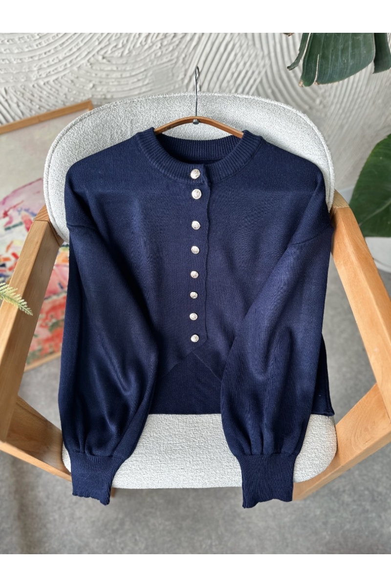 Zoey Lacivert Hırka