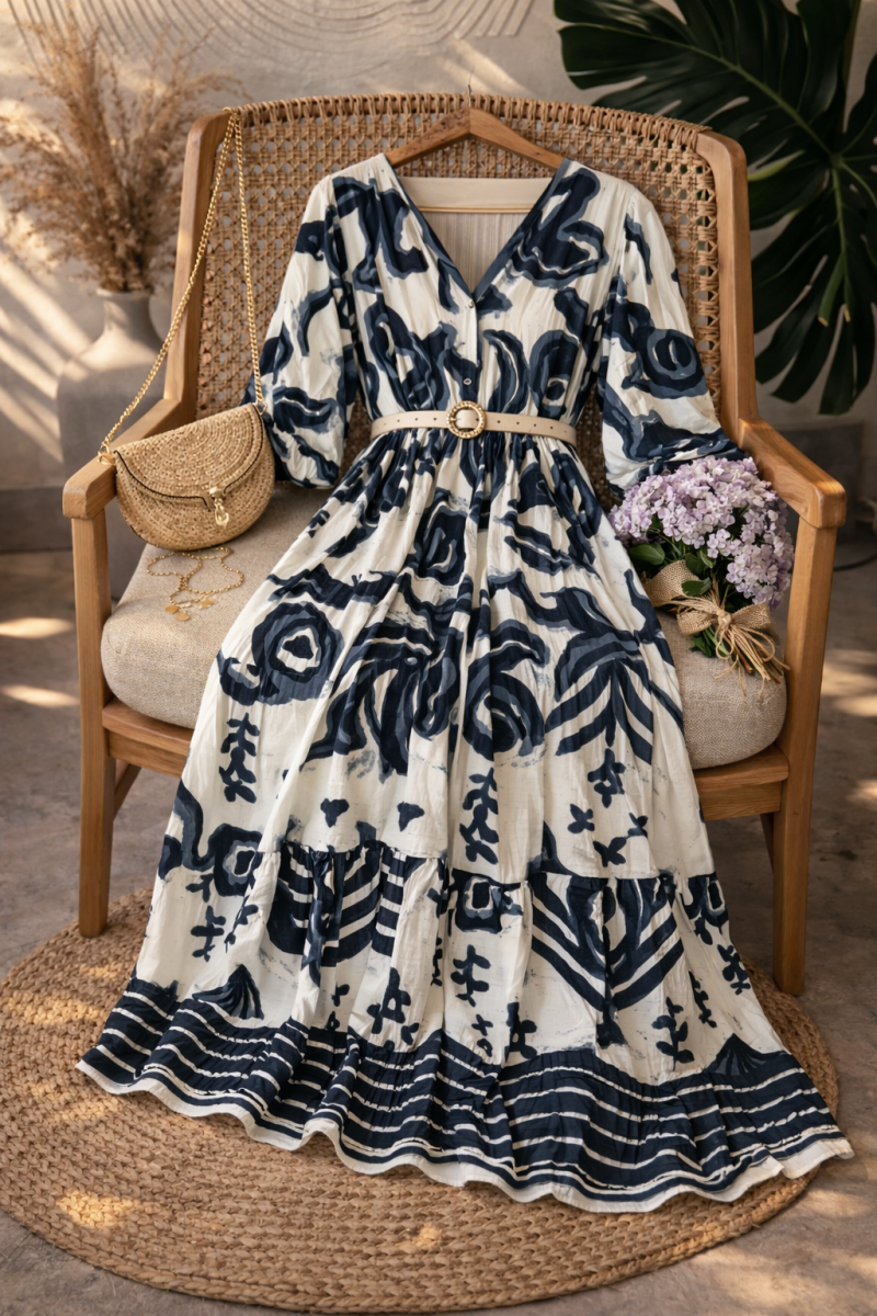 Aline Lacivert Elbise