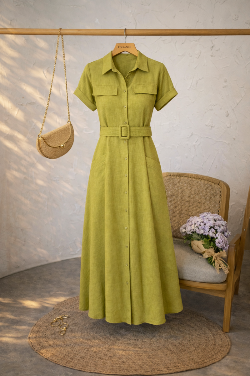 Ays Yağ Yeşili Elbise