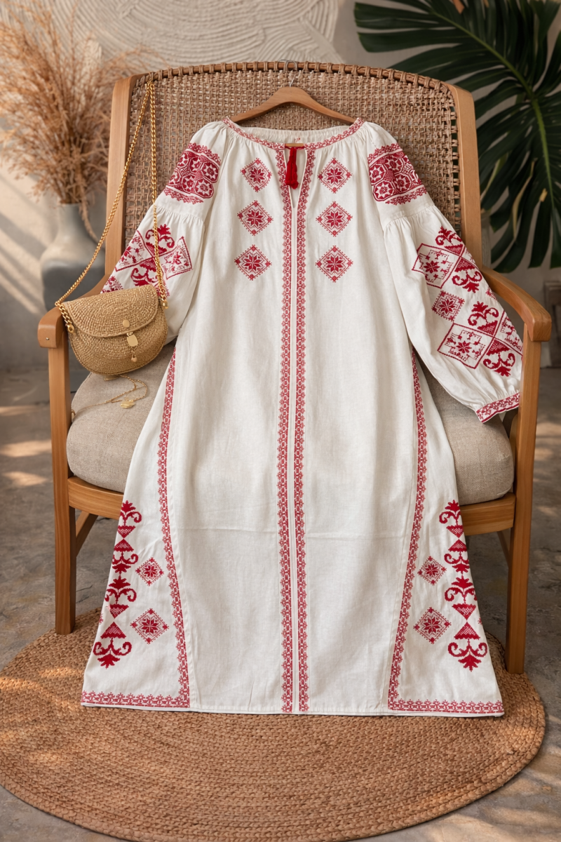 Denye Kırmızı Elbise 