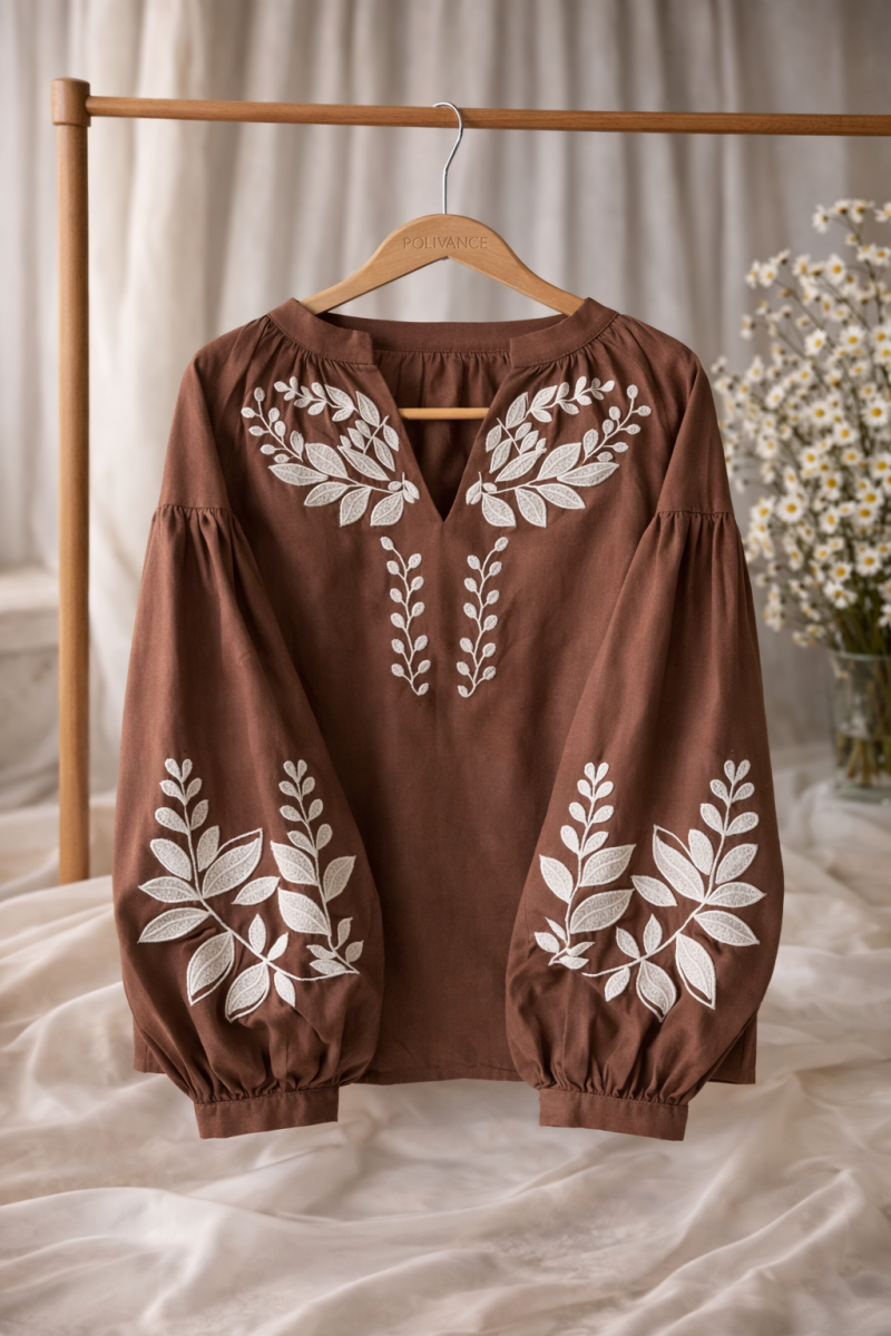 Dinye Kahverengi Bluz