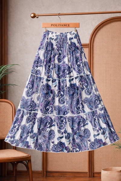 Lara Mor Çiçekli Etek