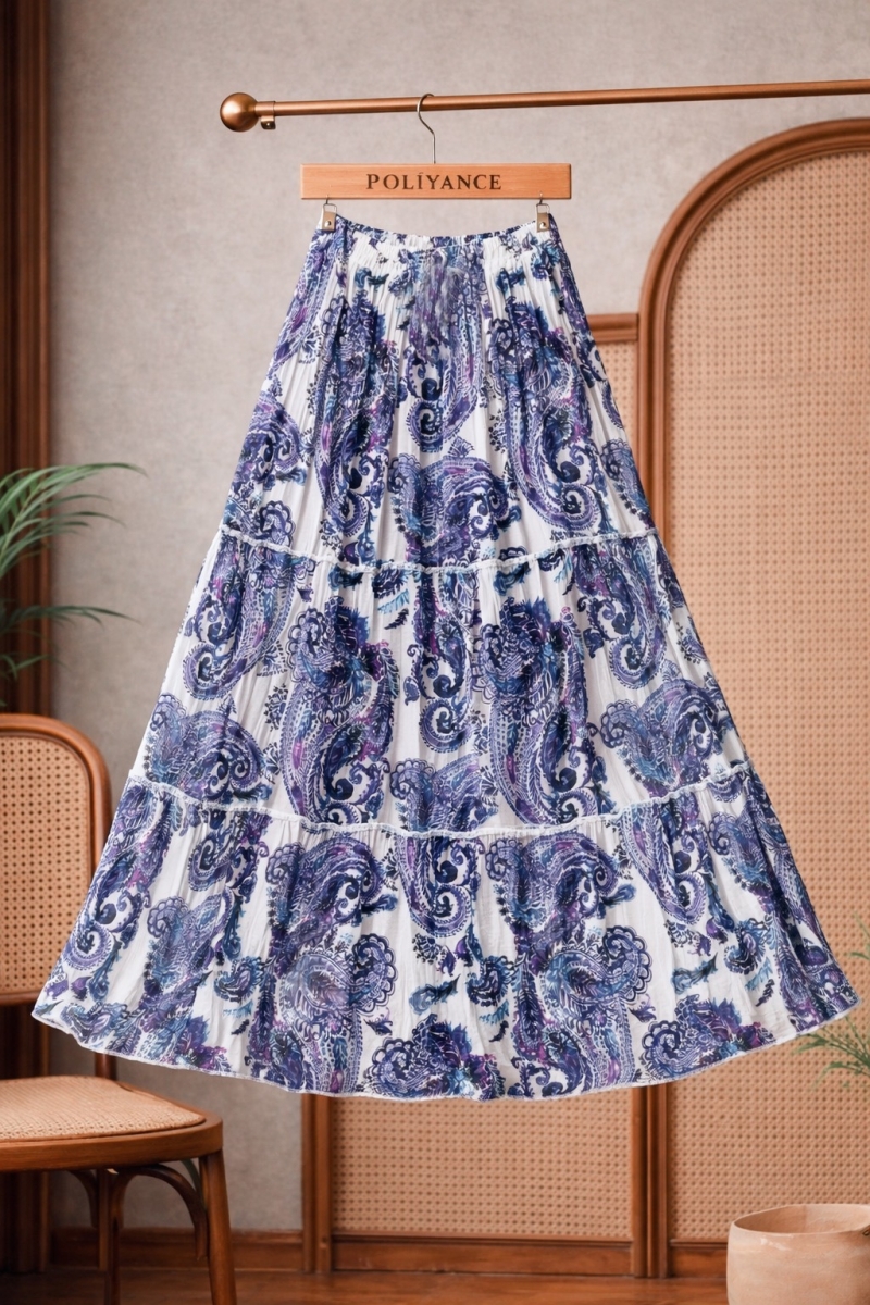 Lara Mor Çiçekli Etek