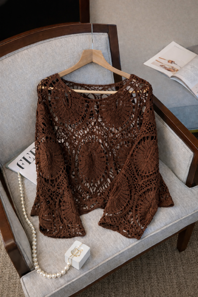 Nancy Kahverengi Bluz