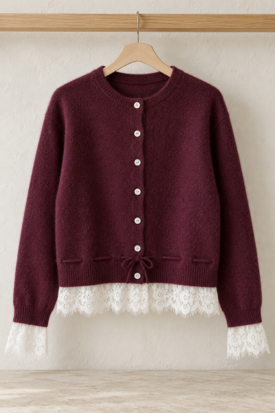 Nebra Bordo  Hırka