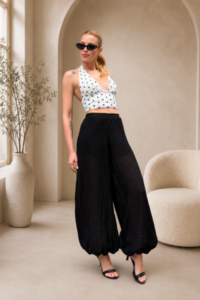 Ovis Transparan Siyah  Pantolon