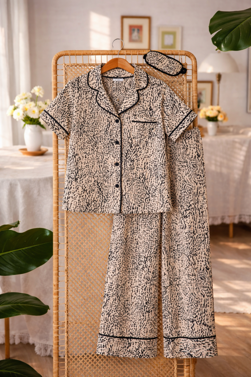 Puffy Ekru Pijama Takımı