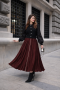 Sara Bordo Fermuarlı Etek