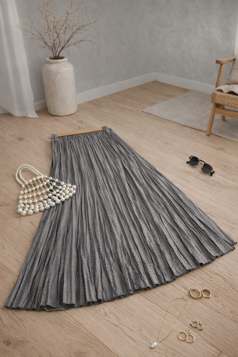 Sofia Gri Kloş Etek