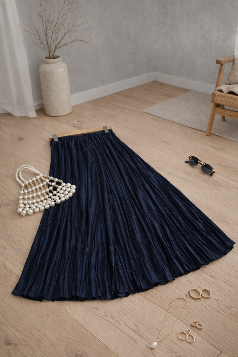 Sofia Lacivert Kloş Etek