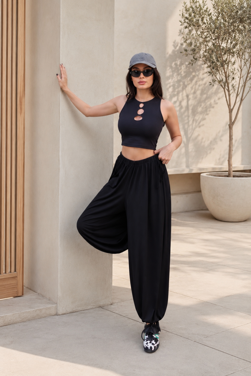 Sovia Siyah Pantolon