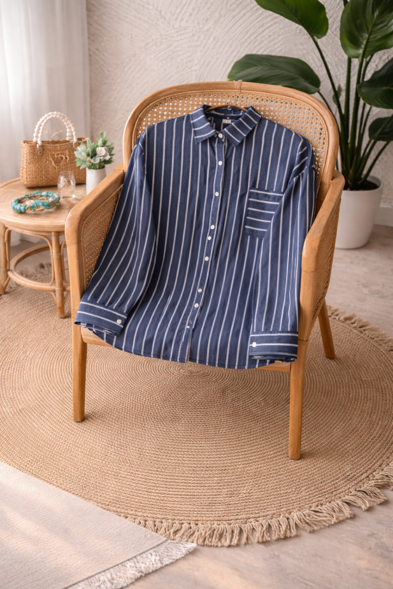 Suna Lacivert Gömlek 