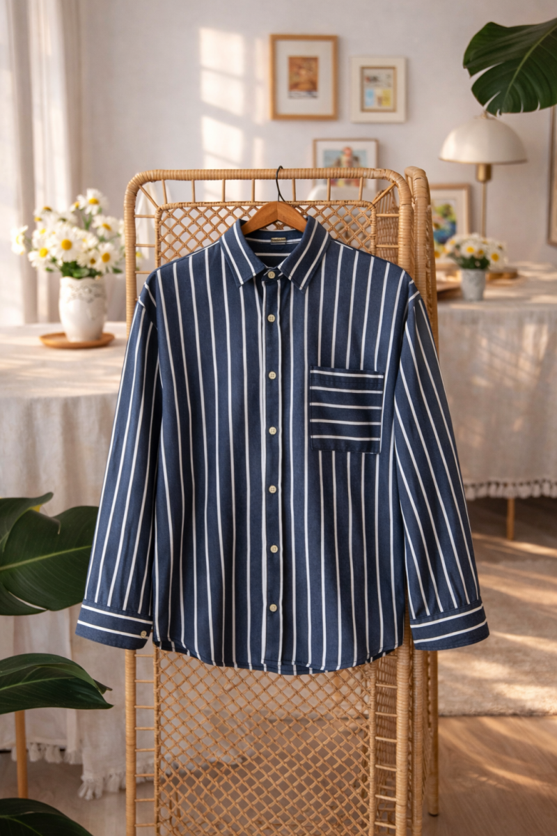 Suna Lacivert Gömlek 